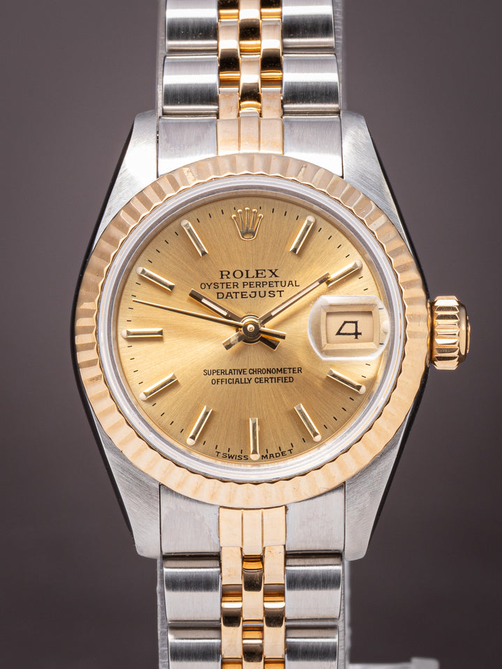 Rolex Stainless Steel and 18k Yellow Gold Women's Datejust (69173)
