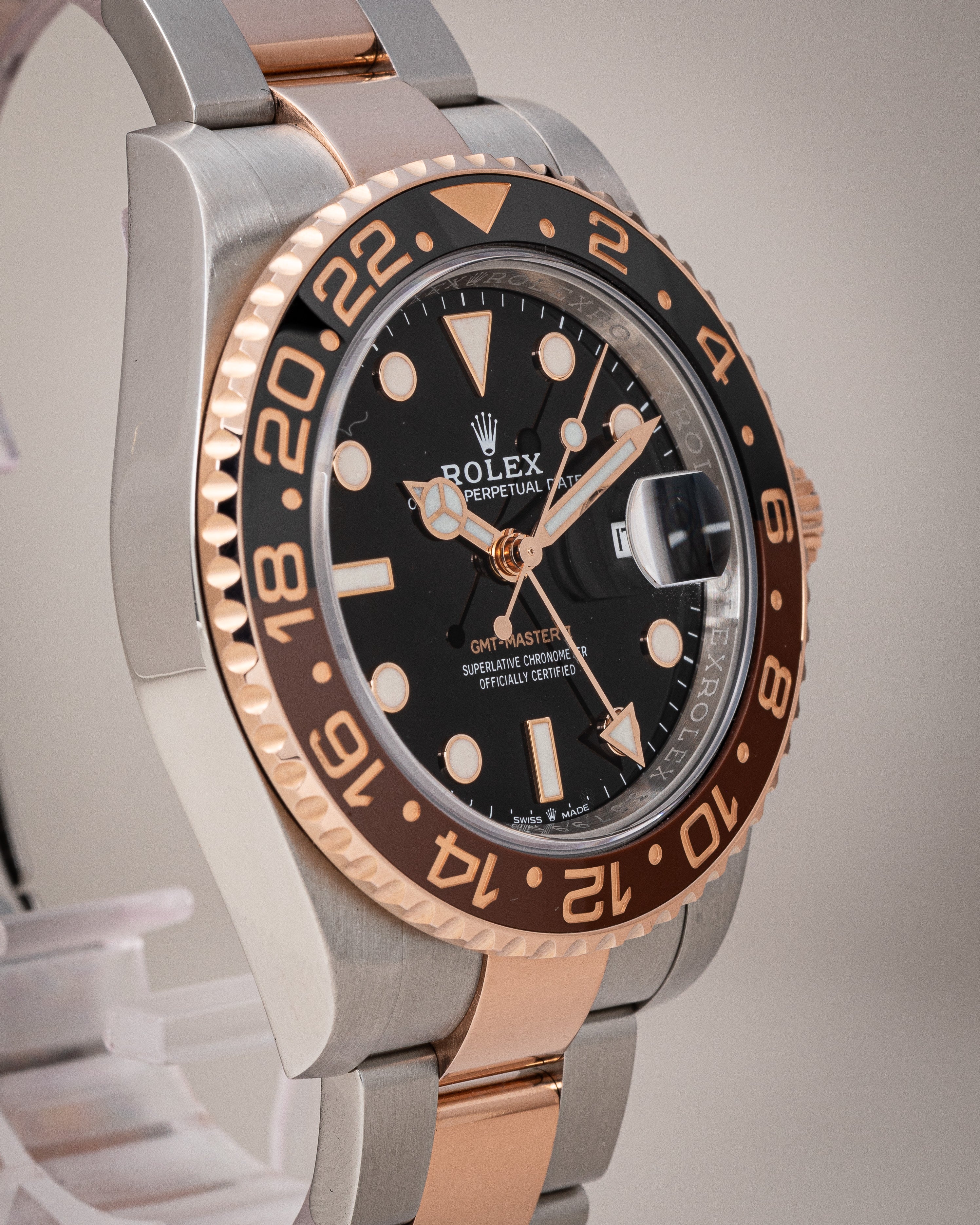 Gmt master 2 rose gold steel online