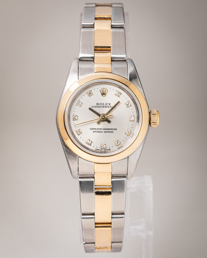 Rolex Stainless Steel and 18k Yellow Gold Women's Oyster Perpetual (76183)