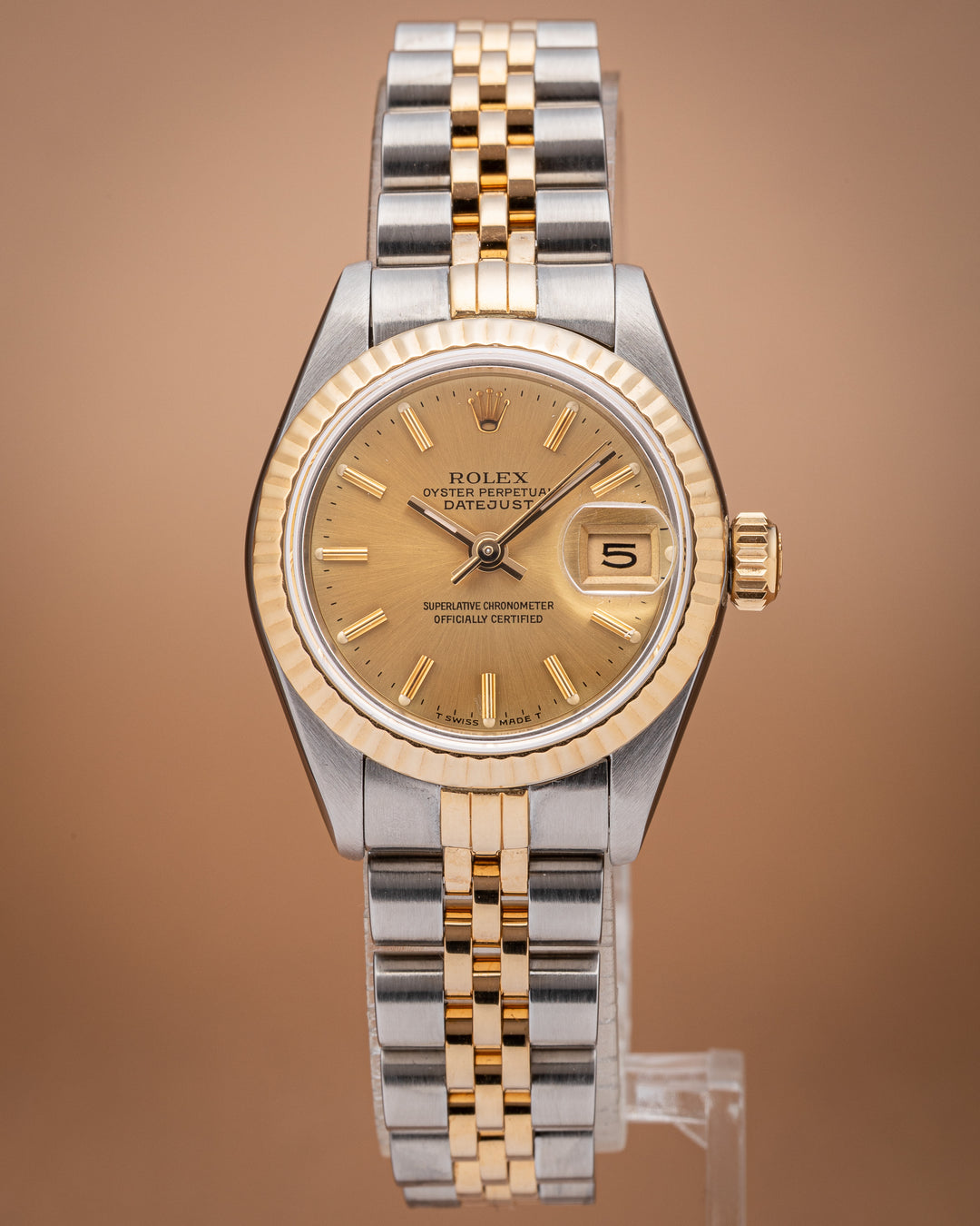 Rolex Stainless Steel and 18k Yellow Gold Women's Datejust (69173)