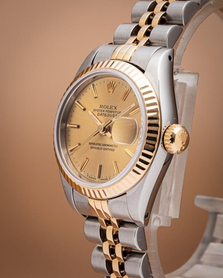Rolex Stainless Steel and 18k Yellow Gold Women's Datejust (69173)