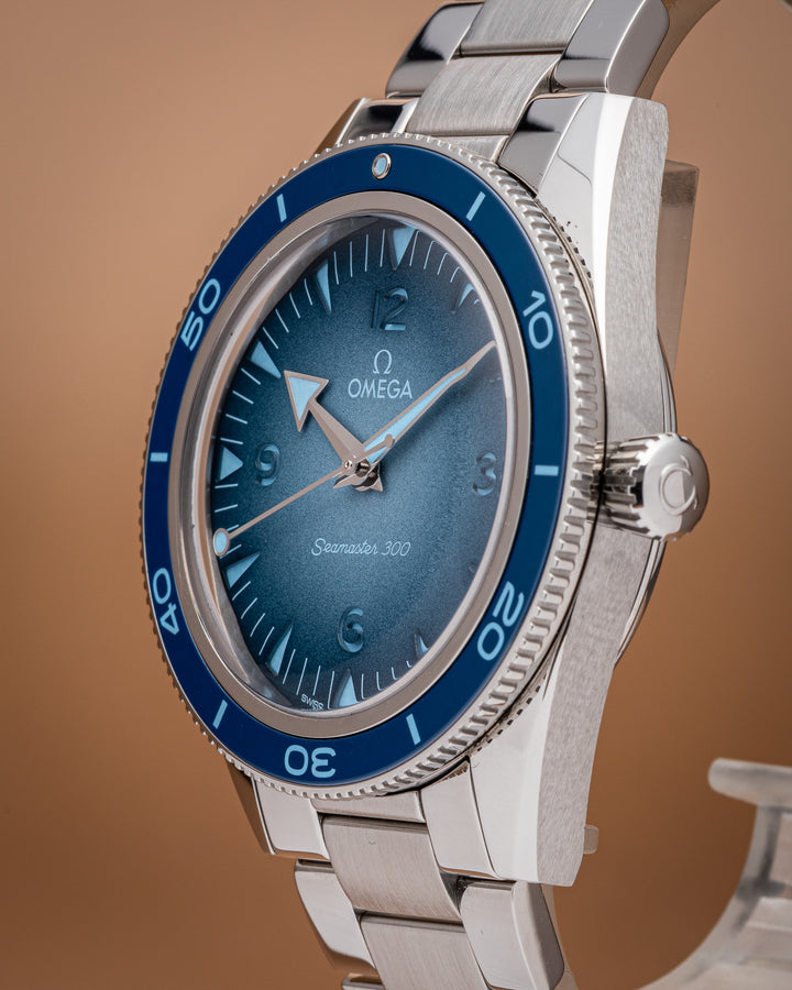 Omega Stainless Steel Seamaster 300 "Summer Blue" (234.30.41.21.03.002)