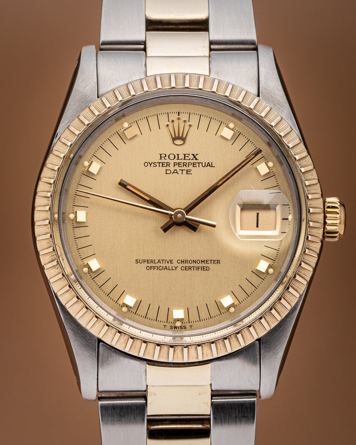 Rolex Stainless Steel and Yellow Gold Date (15053)