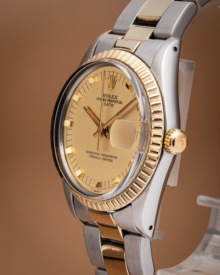 Rolex Stainless Steel and Yellow Gold Date (15053)