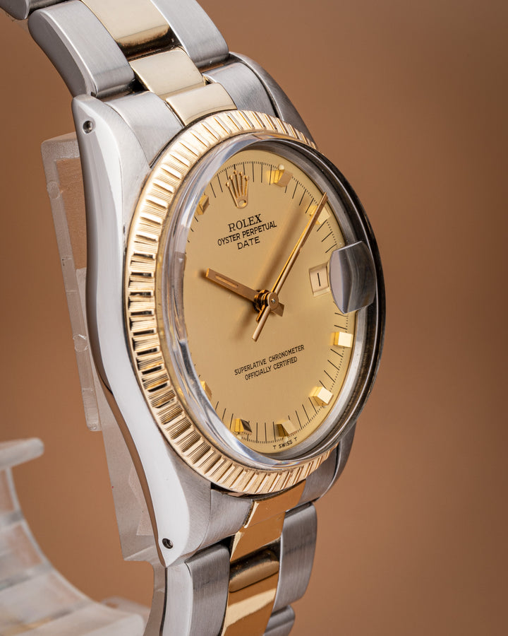Rolex Stainless Steel and Yellow Gold Date (15053)