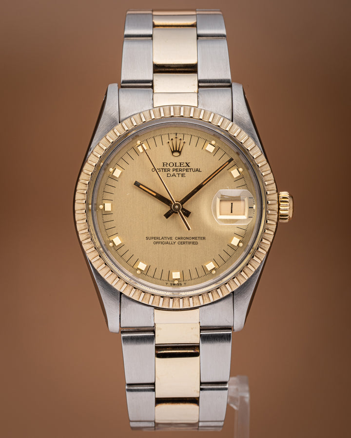 Rolex Stainless Steel and Yellow Gold Date (15053)