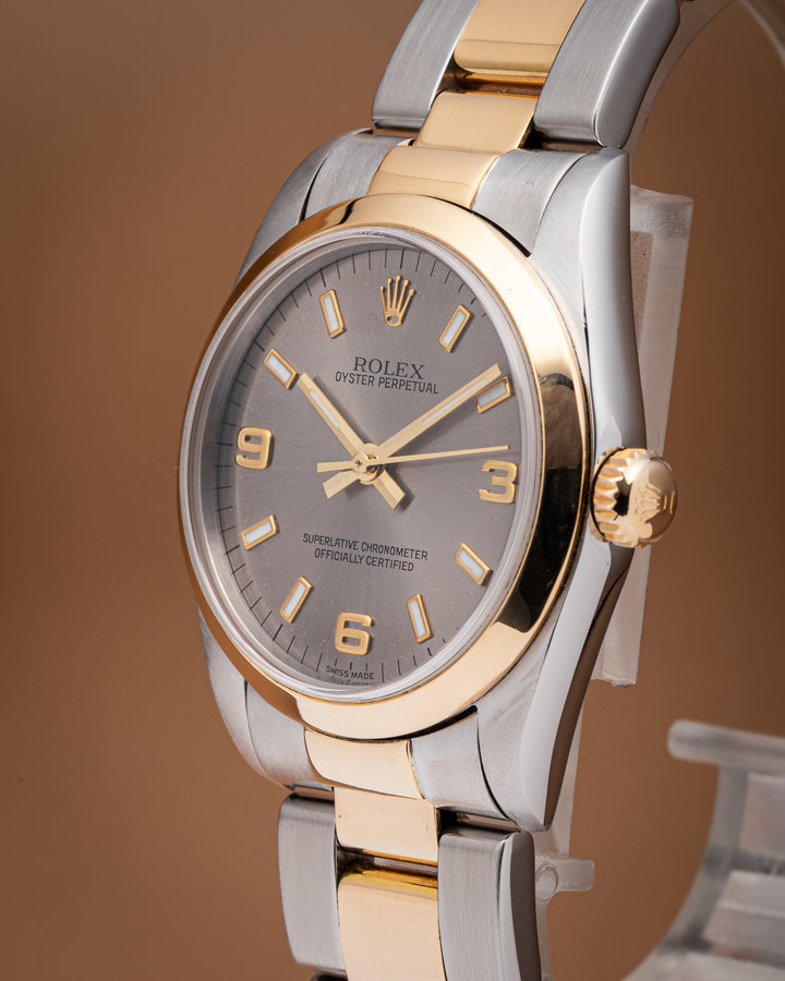 Rolex Stainless Steel and 18k Yellow Gold Women's Oyster Perpetual 31 (77483)