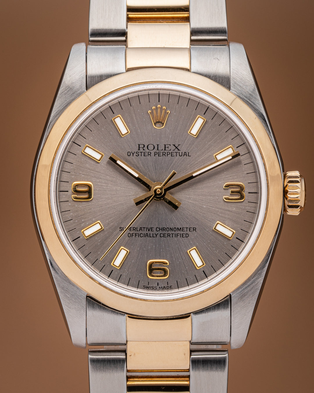 Rolex Stainless Steel and 18k Yellow Gold Women's Oyster Perpetual 31 (77483)