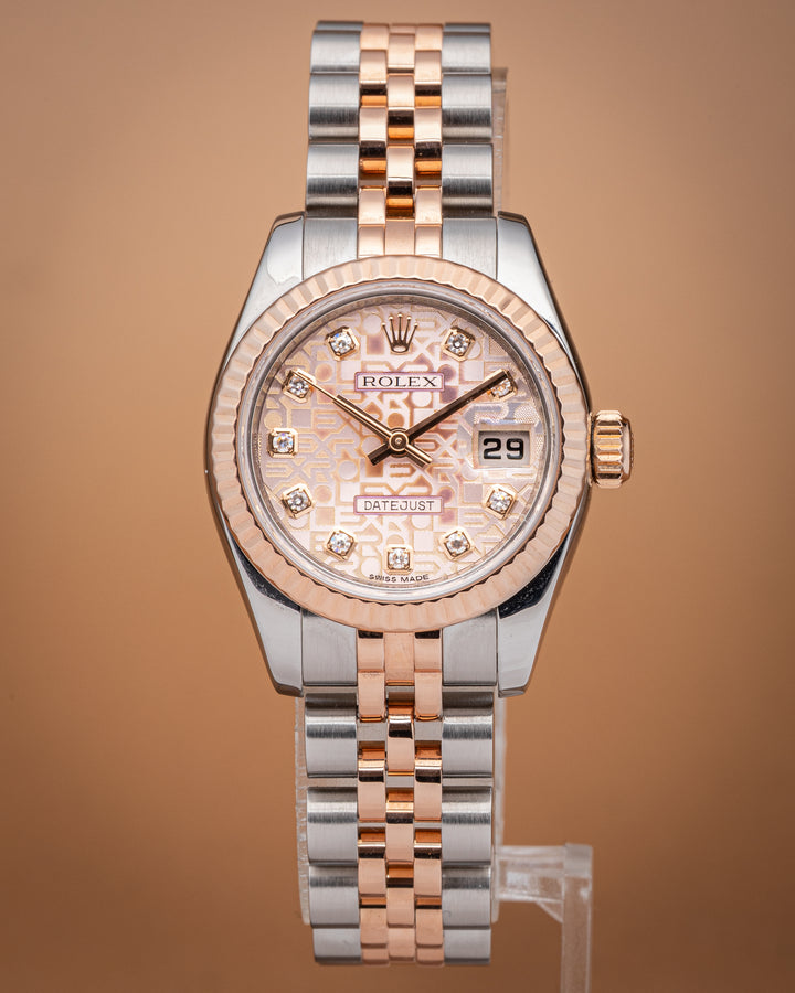 Rolex Stainless Steel and 18k Rose Gold Women's Datejust (179171)
