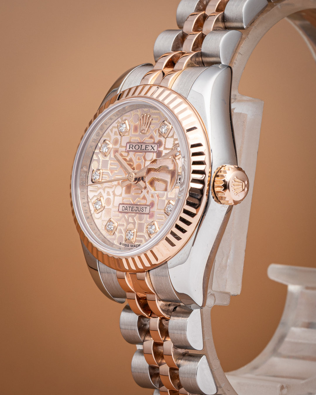 Rolex Stainless Steel and 18k Rose Gold Women's Datejust (179171)
