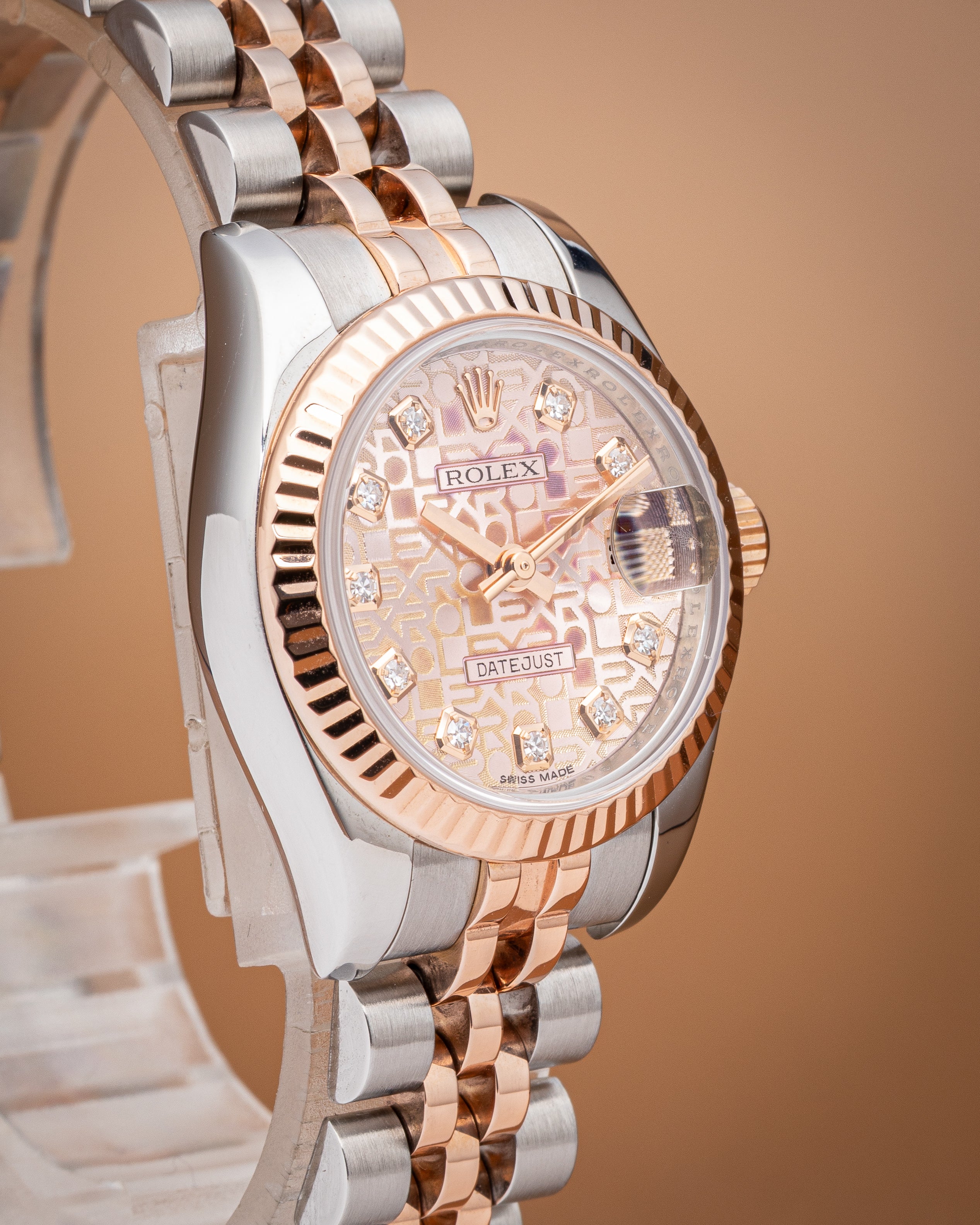 Rolex Stainless Steel and 18k Rose Gold Women's Datejust