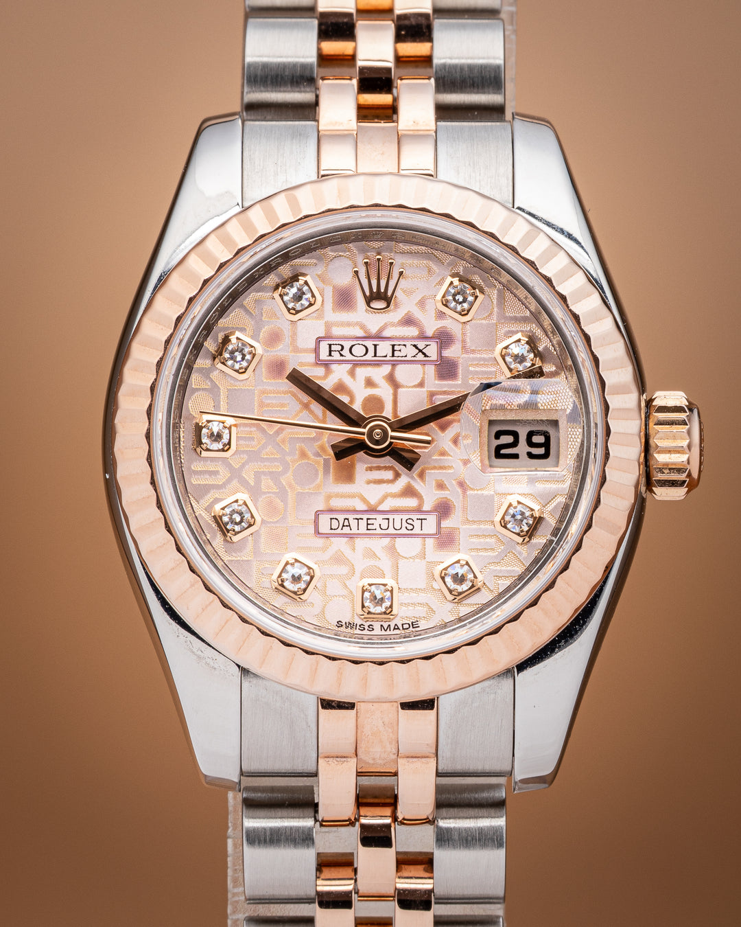 Rolex Stainless Steel and 18k Rose Gold Women's Datejust (179171)