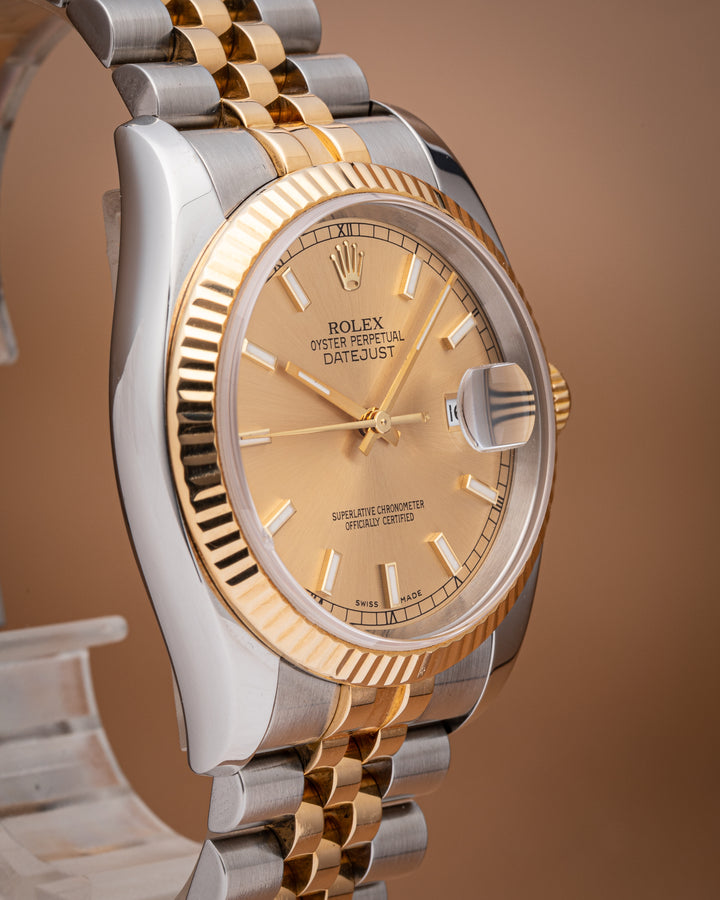 Rolex Stainless Steel and 18k Yellow Gold Datejust (116233)
