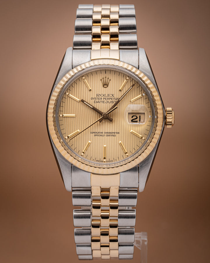 Rolex Stainless Steel and 18k Yellow Gold Datejust (16013)