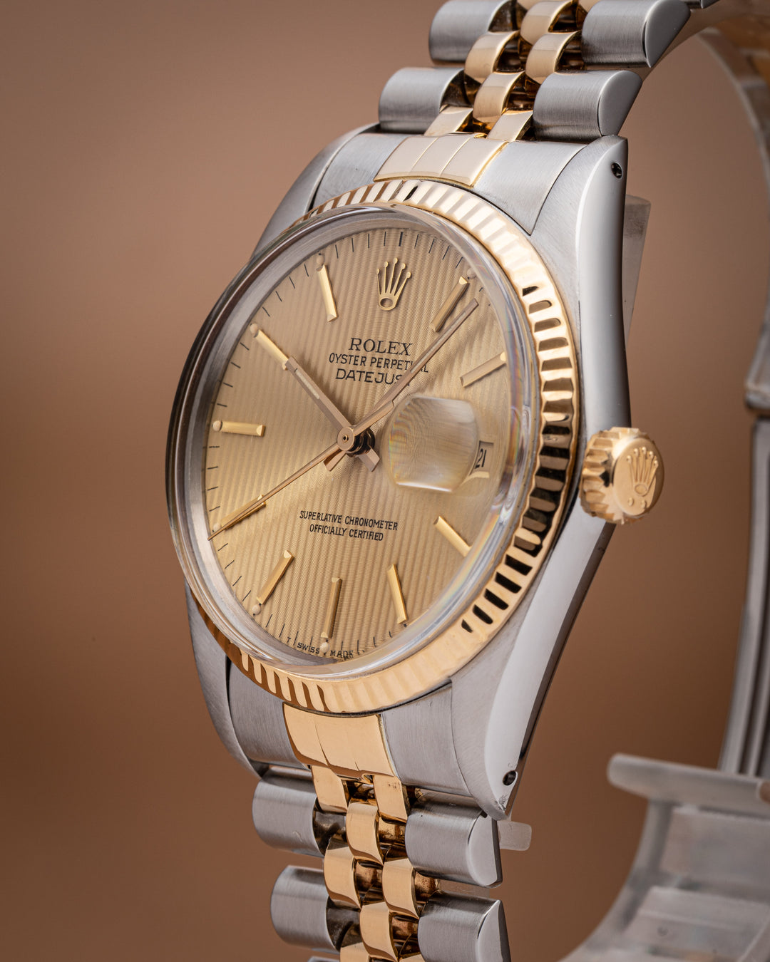 Rolex Stainless Steel and 18k Yellow Gold Datejust (16013)