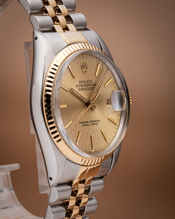 Rolex Stainless Steel and 18k Yellow Gold Datejust (16013)
