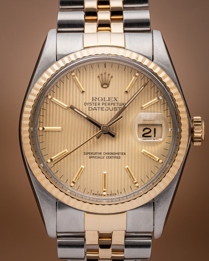 Rolex Stainless Steel and 18k Yellow Gold Datejust (16013)