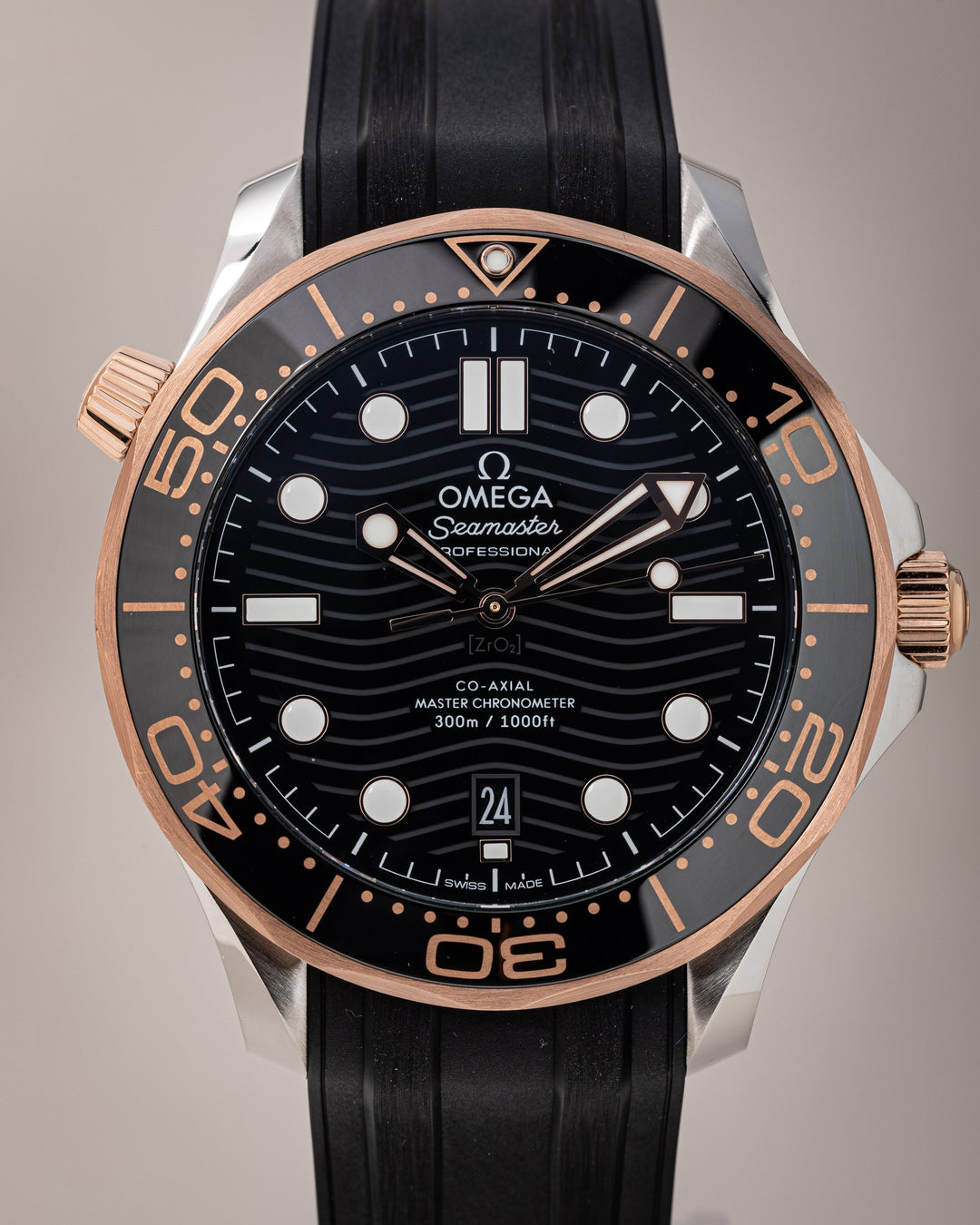 Omega Stainless Steel and 18k Sedna Gold Seamaster 300M (210.22.42.20.01.002)