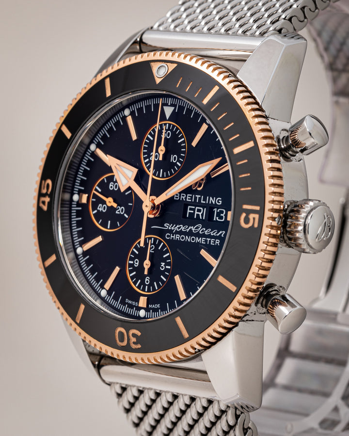 Breitling Stainless Steel and 18k Rose Gold Superocean Heritage Chronograph 44 (U13313)