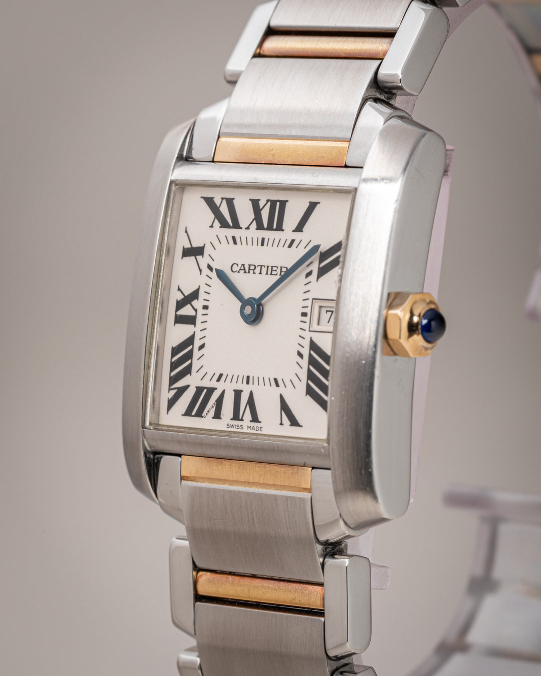 Cartier Two Tone Women's Tank Francaise Quartz (2465)