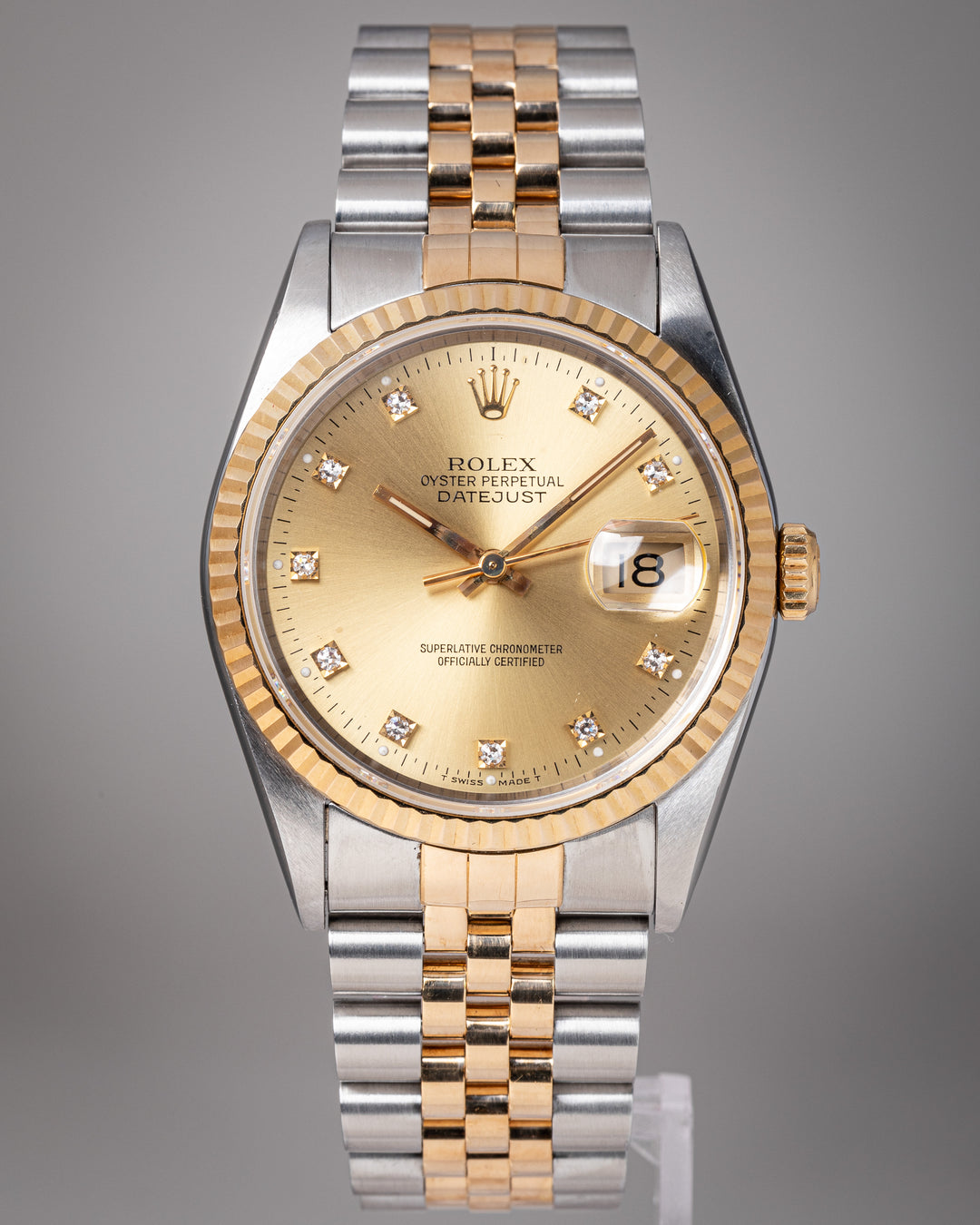 Rolex Stainless Steel and 18k Yellow Gold Datejust (16233)