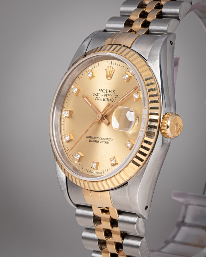 Rolex Stainless Steel and 18k Yellow Gold Datejust (16233)