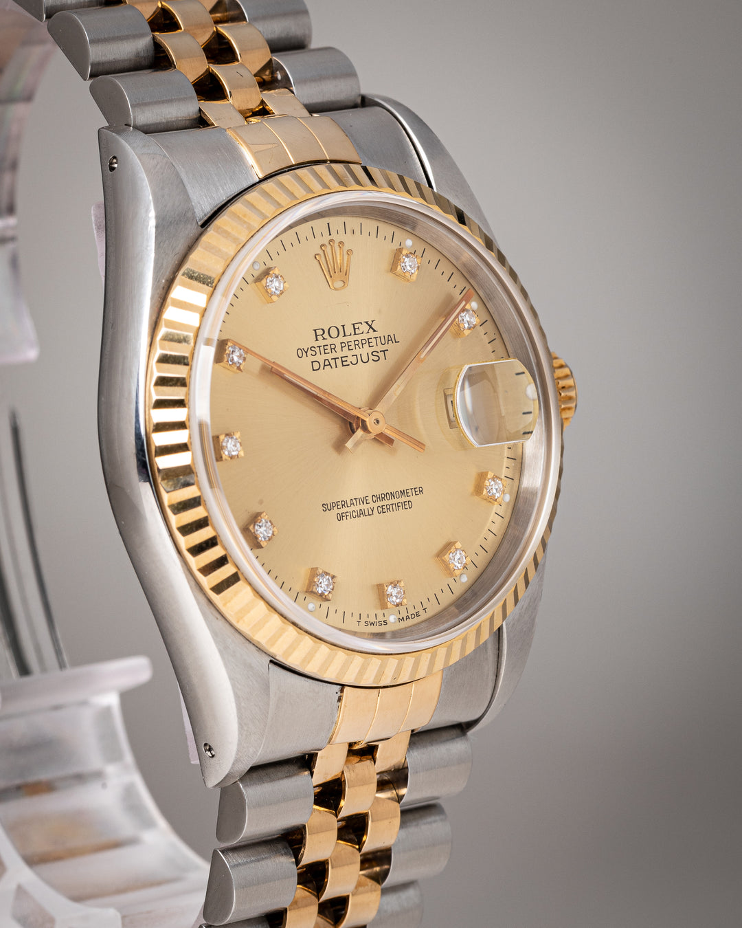 Rolex Stainless Steel and 18k Yellow Gold Datejust (16233)