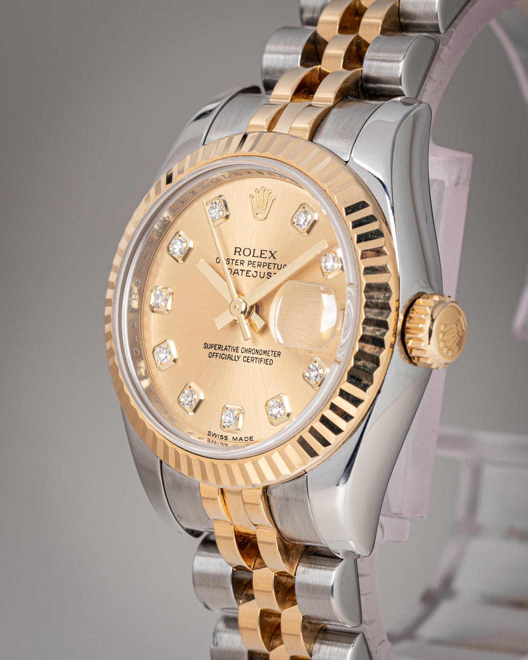 Rolex Stainless Steel and 18k Yellow Gold Women's Datejust (179173)