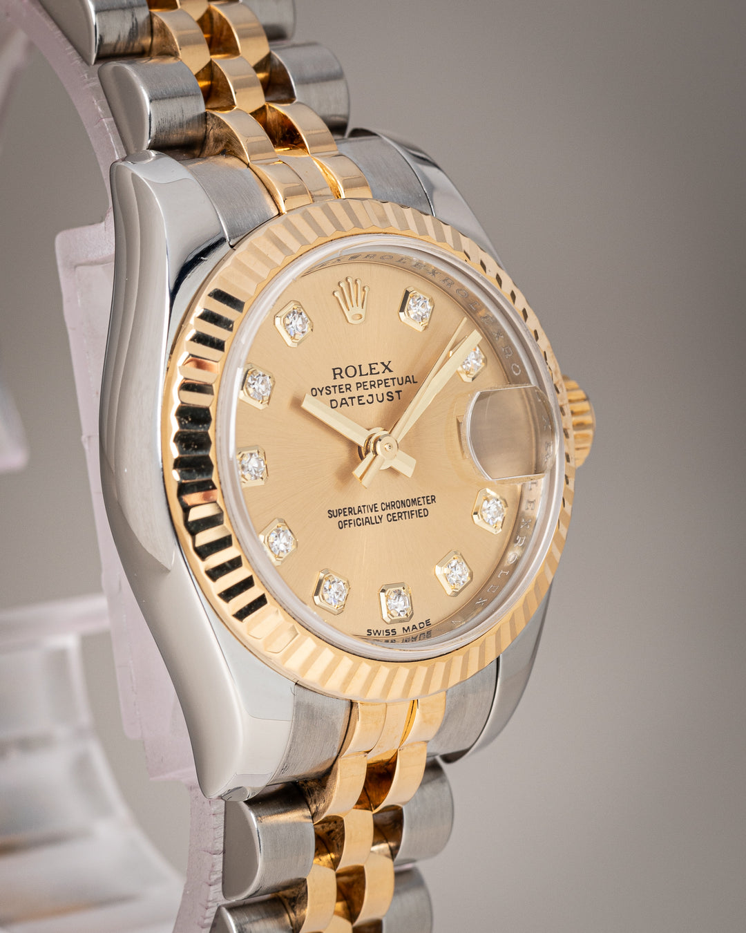 Rolex Stainless Steel and 18k Yellow Gold Women's Datejust (179173)