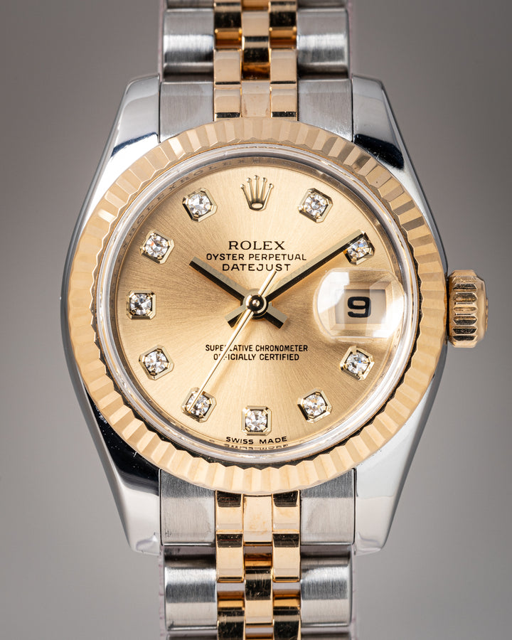 Rolex Stainless Steel and 18k Yellow Gold Women's Datejust (179173)