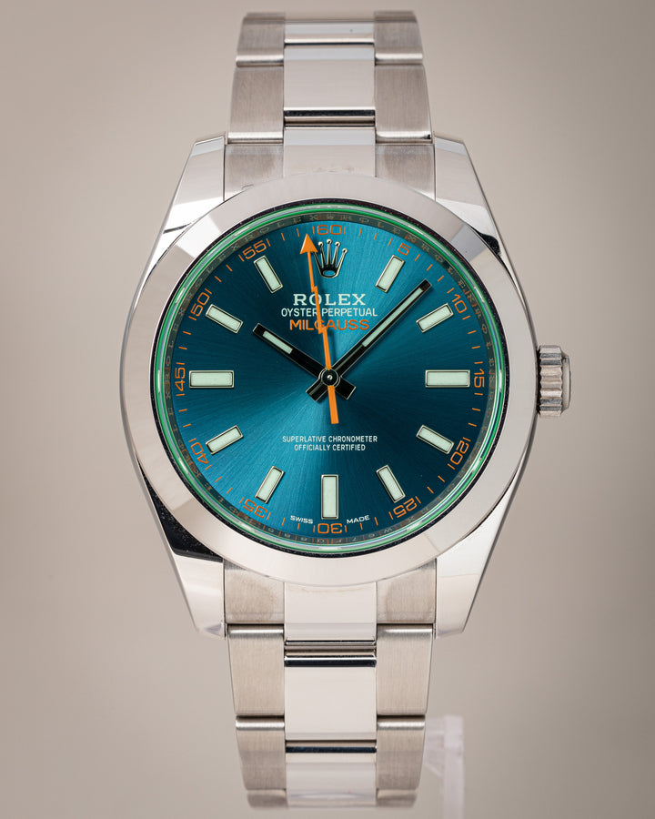 Rolex Stainless Steel Milgauss "Z-Blue" (116400GV)