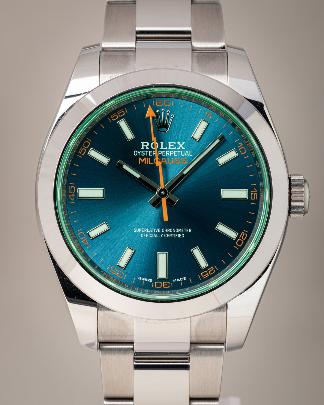 Rolex Stainless Steel Milgauss "Z-Blue" (116400GV)