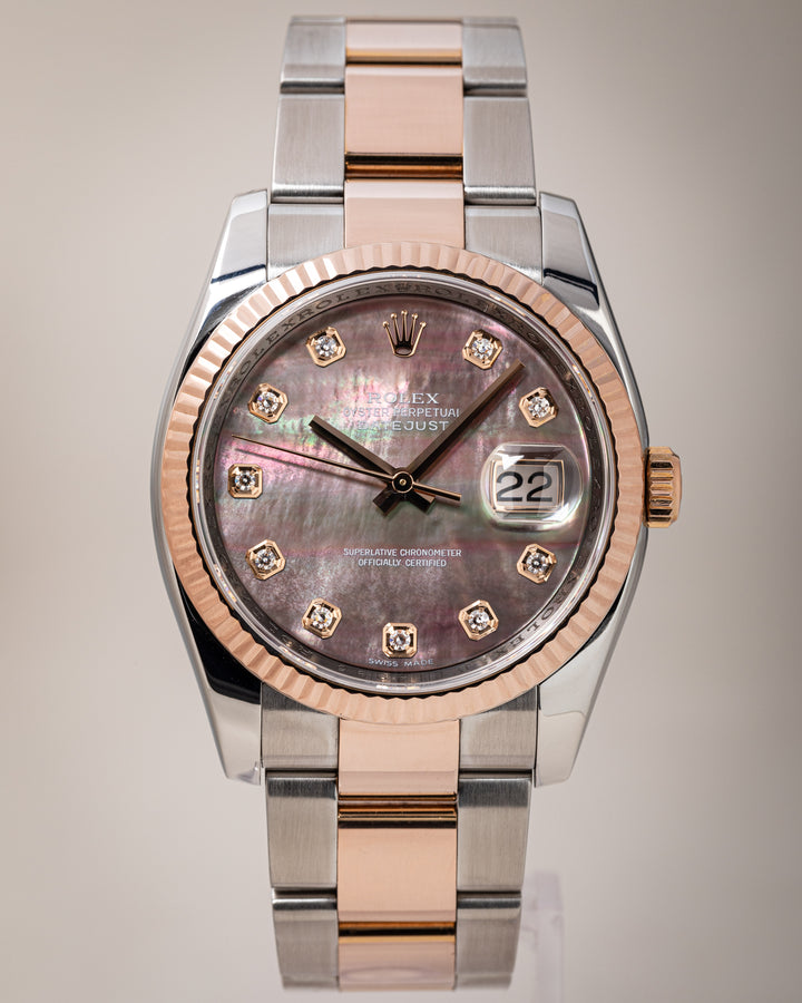 Rolex Stainless Steel and 18k Rose Gold Datejust (116231)