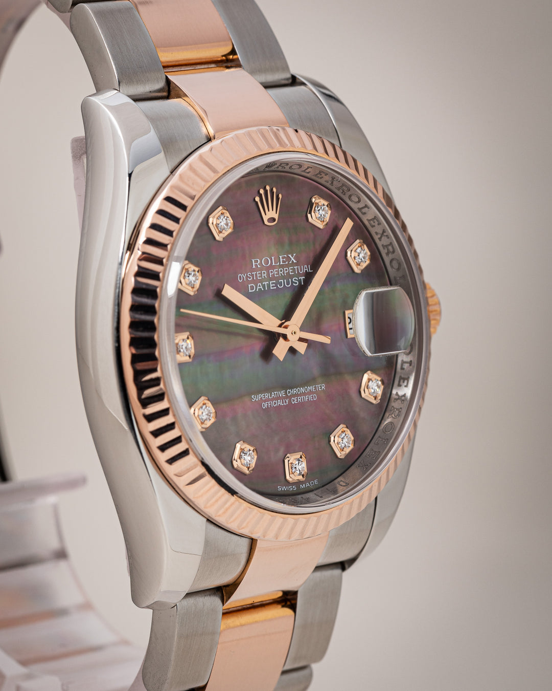 Rolex Stainless Steel and 18k Rose Gold Datejust (116231)