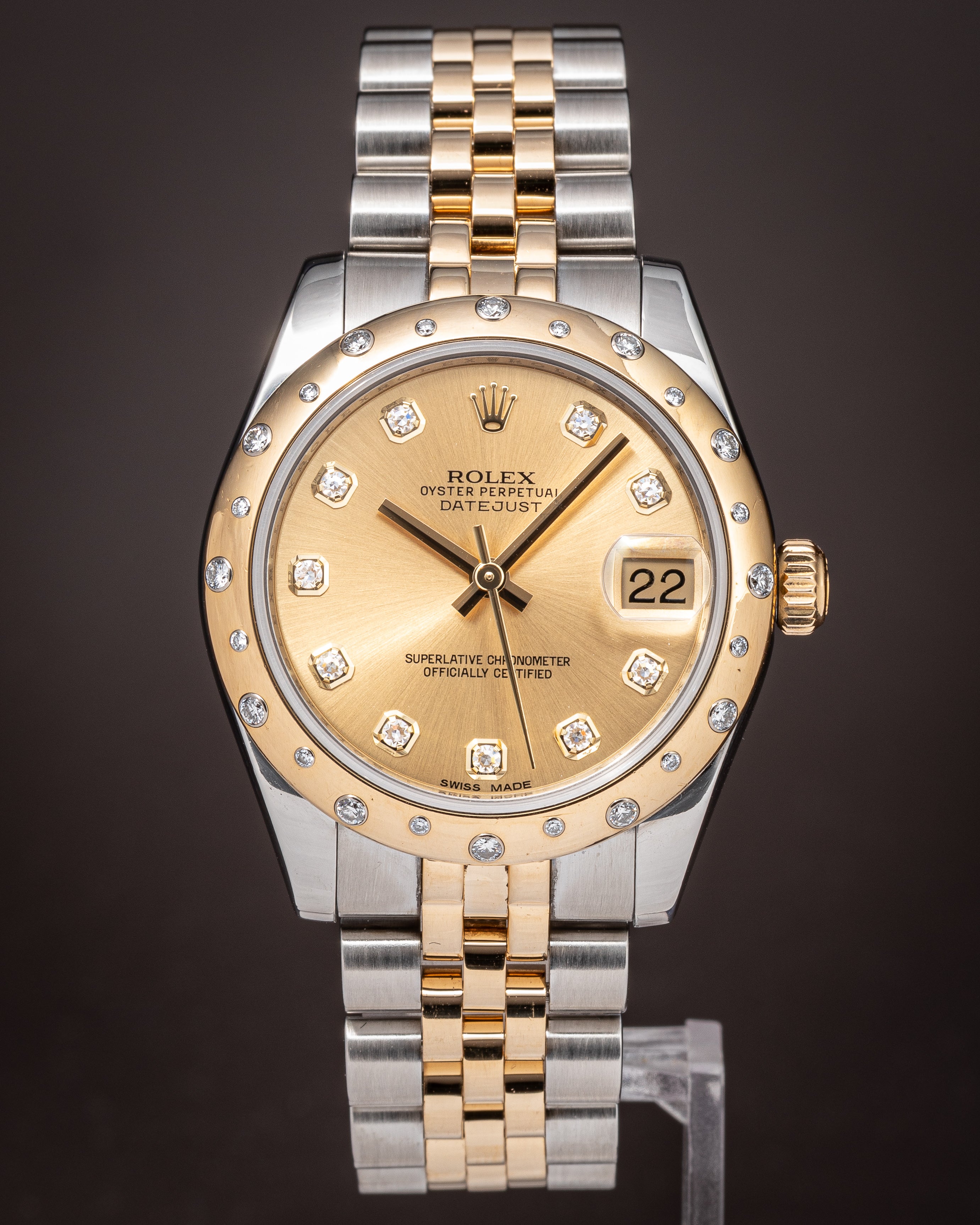 Rolex Stainless Steel and 18k Yellow Gold Women's Datejust (178343
