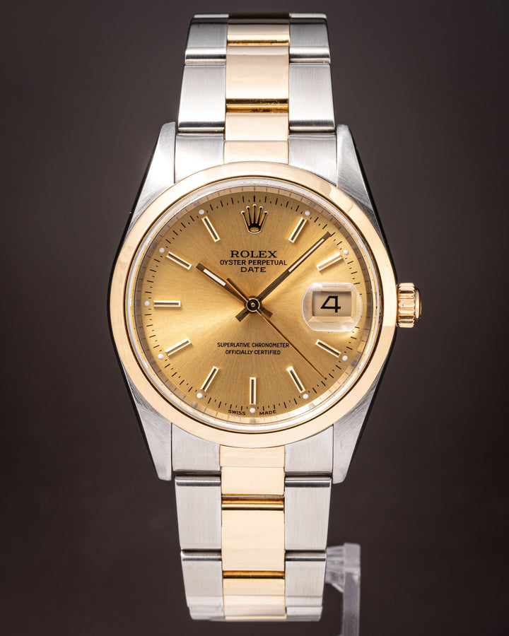 Rolex Stainless Steel and 18k Yellow Gold Date (15203)