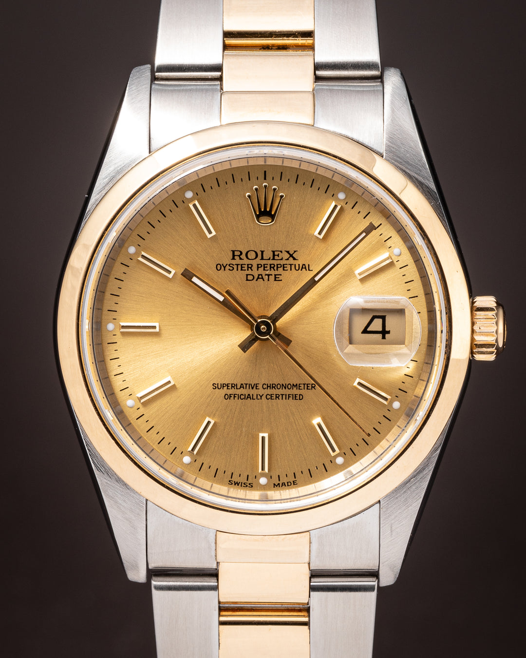 Rolex Stainless Steel and 18k Yellow Gold Date (15203)