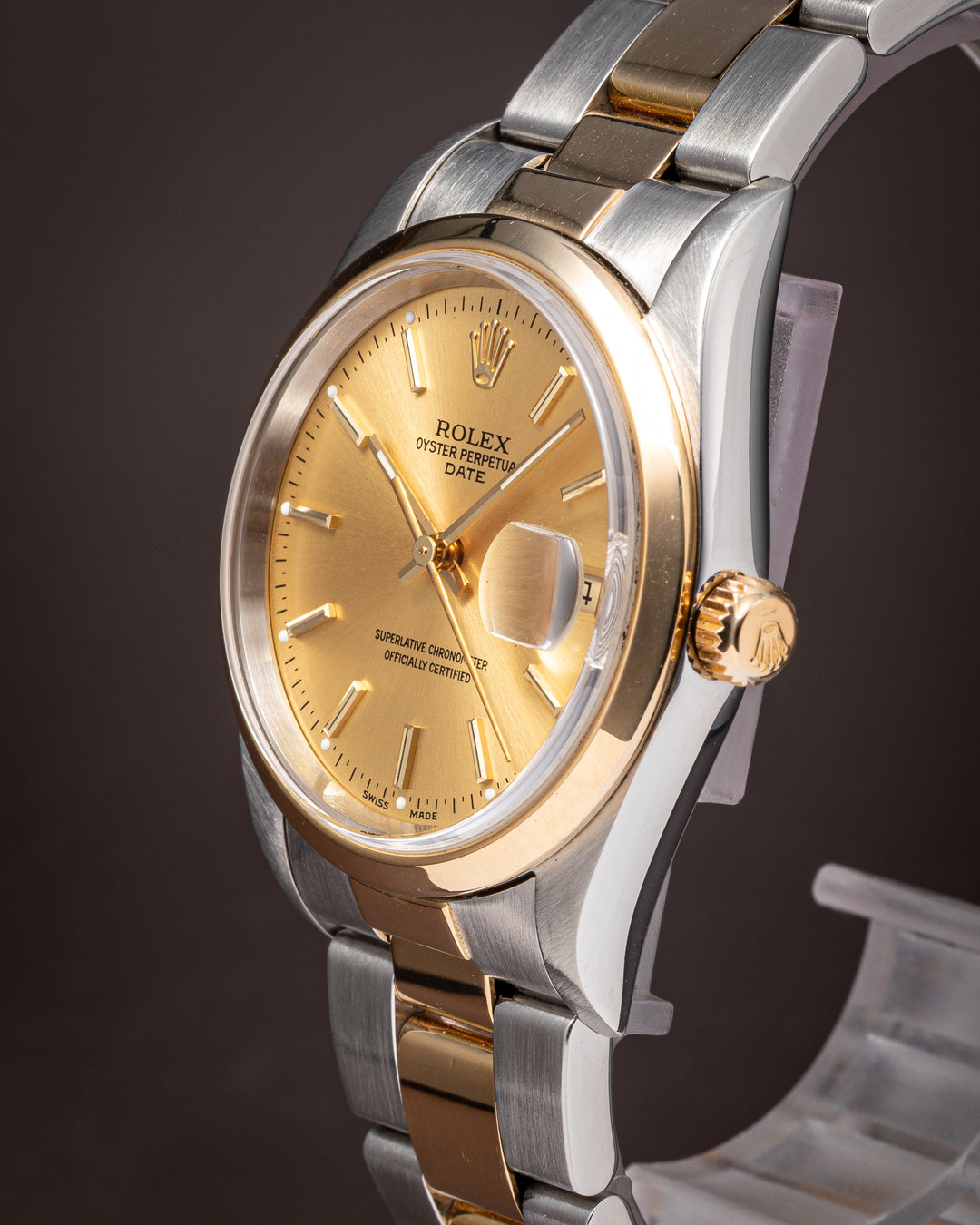 Rolex Stainless Steel and 18k Yellow Gold Date (15203)