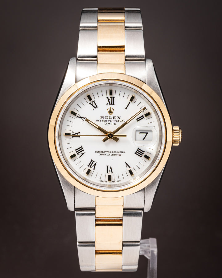 Rolex Stainless Steel and 18k Yellow Gold Date (15203)