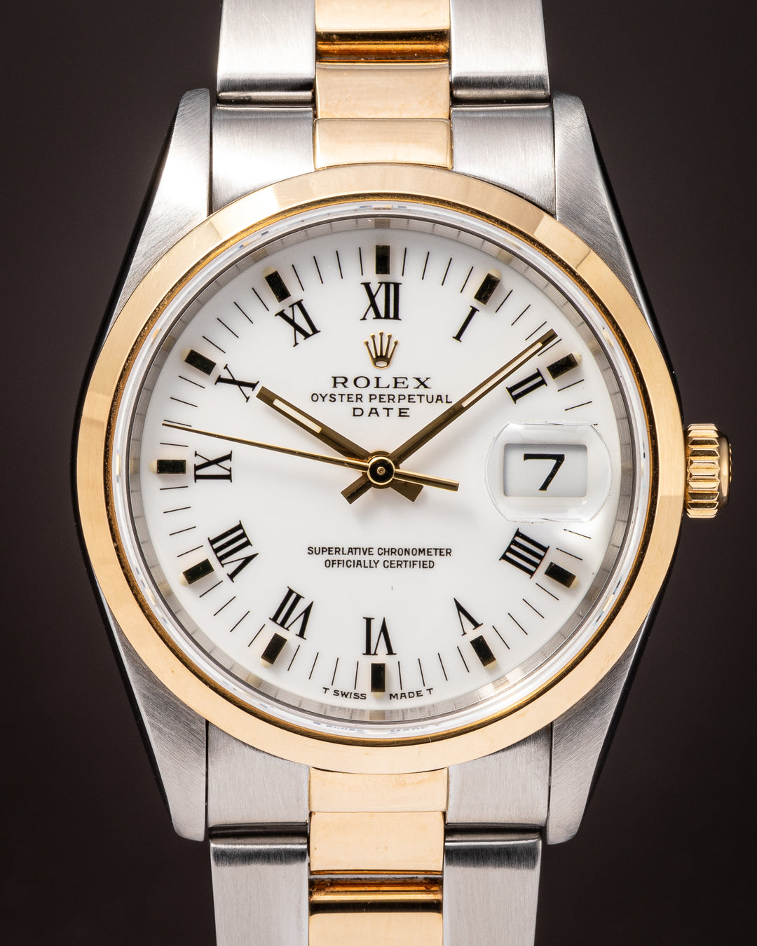 Rolex Stainless Steel and 18k Yellow Gold Date (15203)