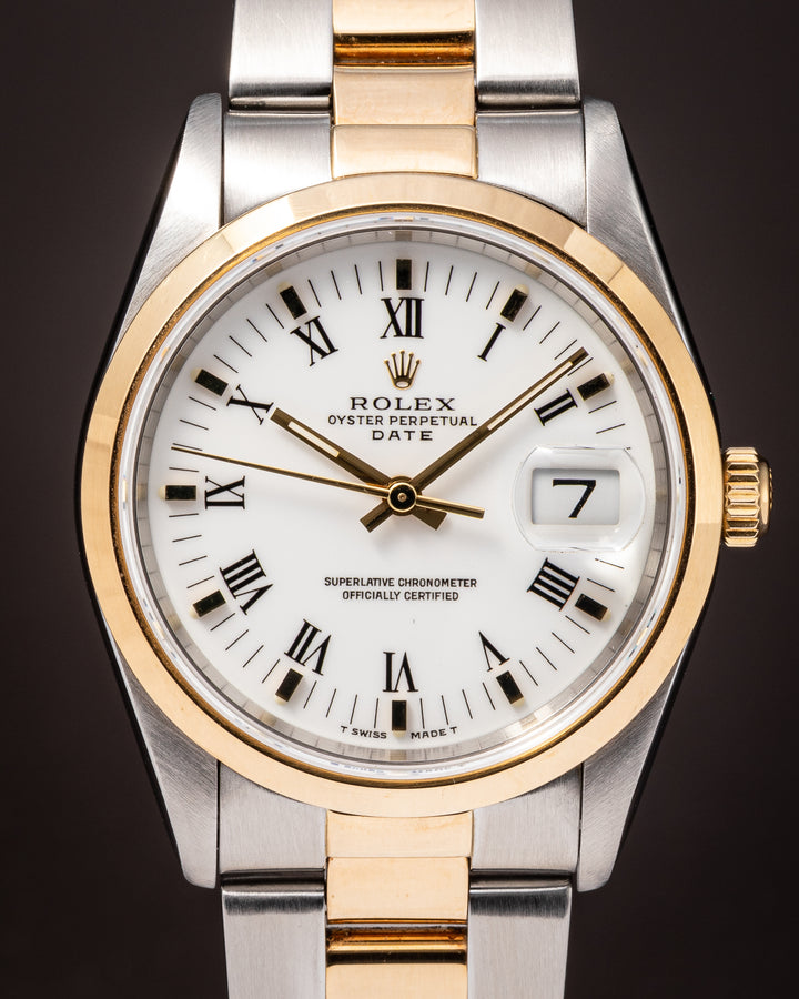 Rolex Stainless Steel and 18k Yellow Gold Date (15203)