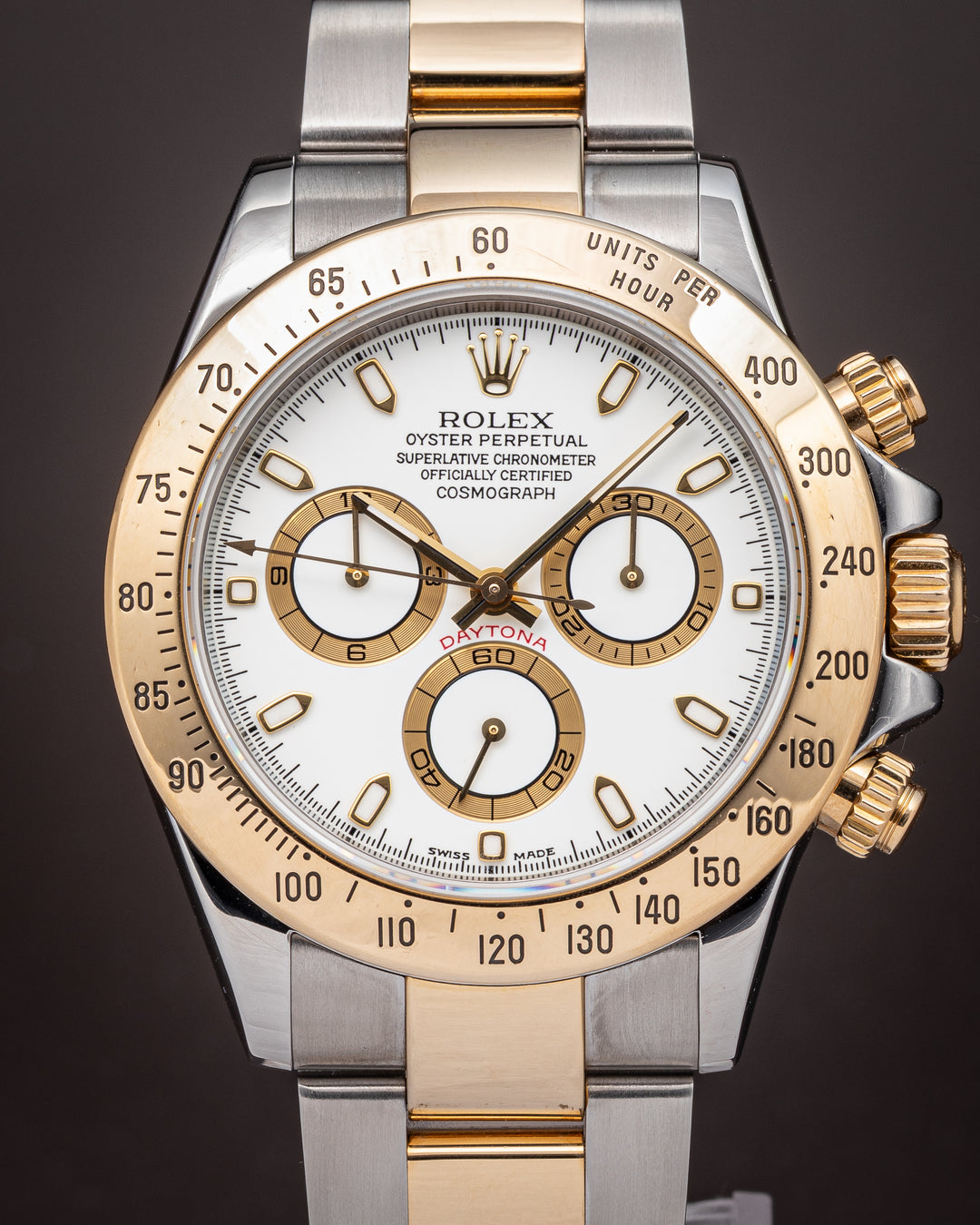 Rolex Stainless Steel and 18k Yellow Gold Cosmograph Daytona (116523)