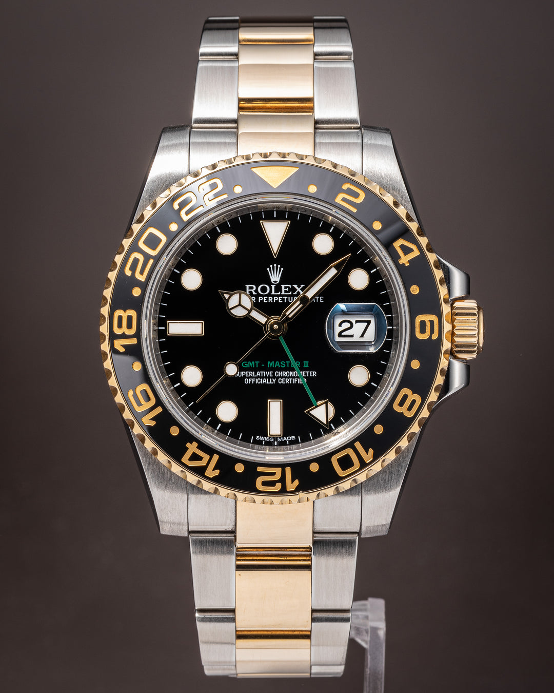 Rolex Stainless Steel and 18k Yellow Gold GMT-Master II (116713LN)