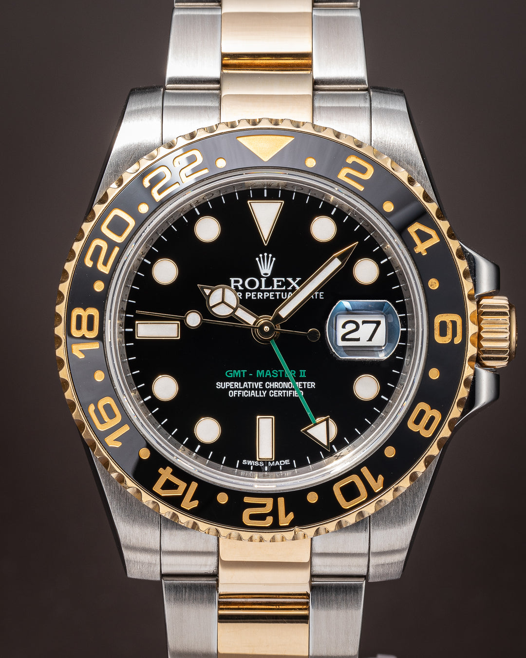 Rolex Stainless Steel and 18k Yellow Gold GMT-Master II (116713LN)