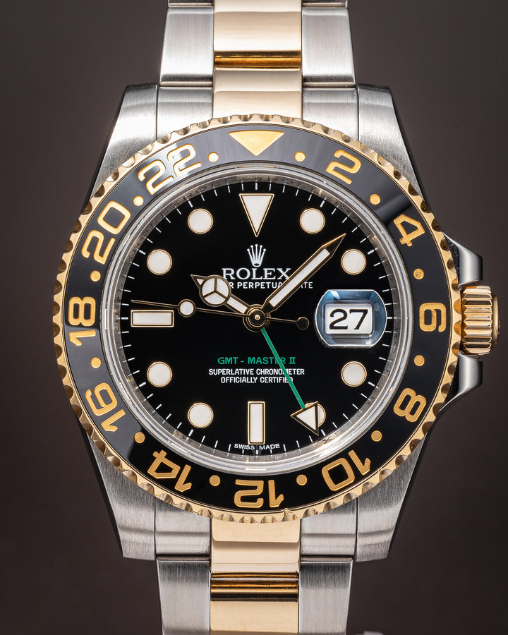 Rolex Stainless Steel and 18k Yellow Gold GMT-Master II (116713LN)