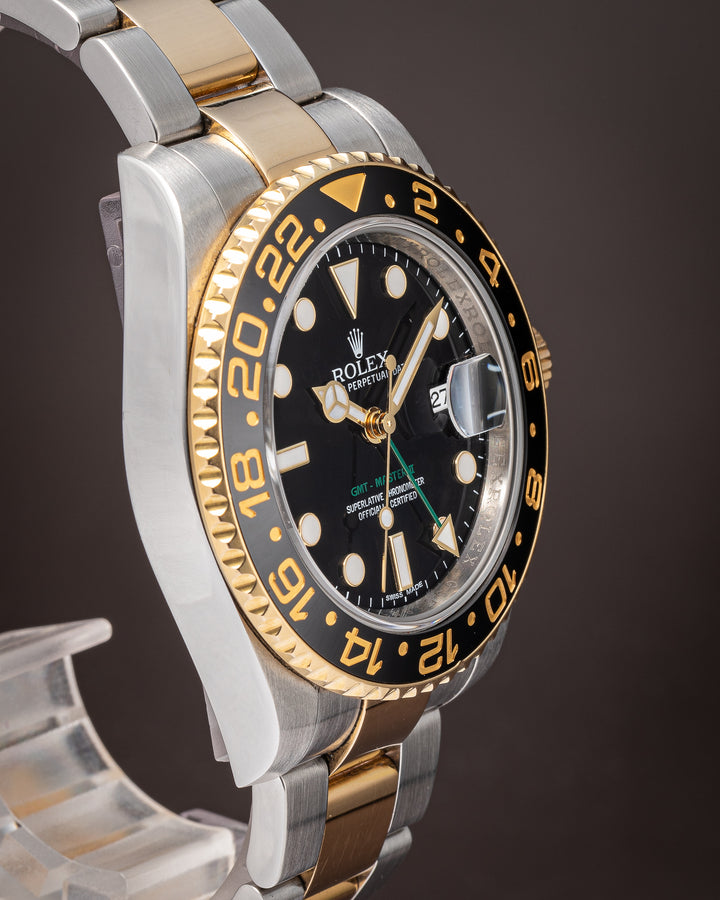Rolex Stainless Steel and 18k Yellow Gold GMT-Master II (116713LN)