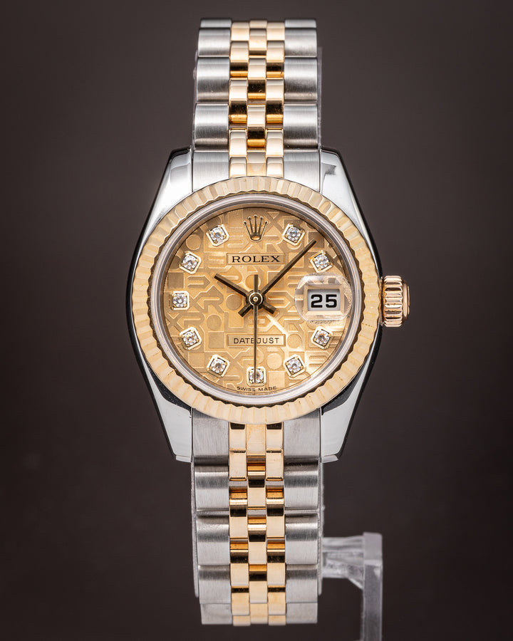 Rolex Stainless Steel and 18k Yellow Gold Women's Datejust (179173)