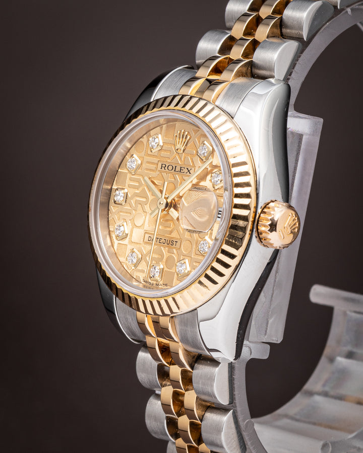 Rolex Stainless Steel and 18k Yellow Gold Women's Datejust (179173)