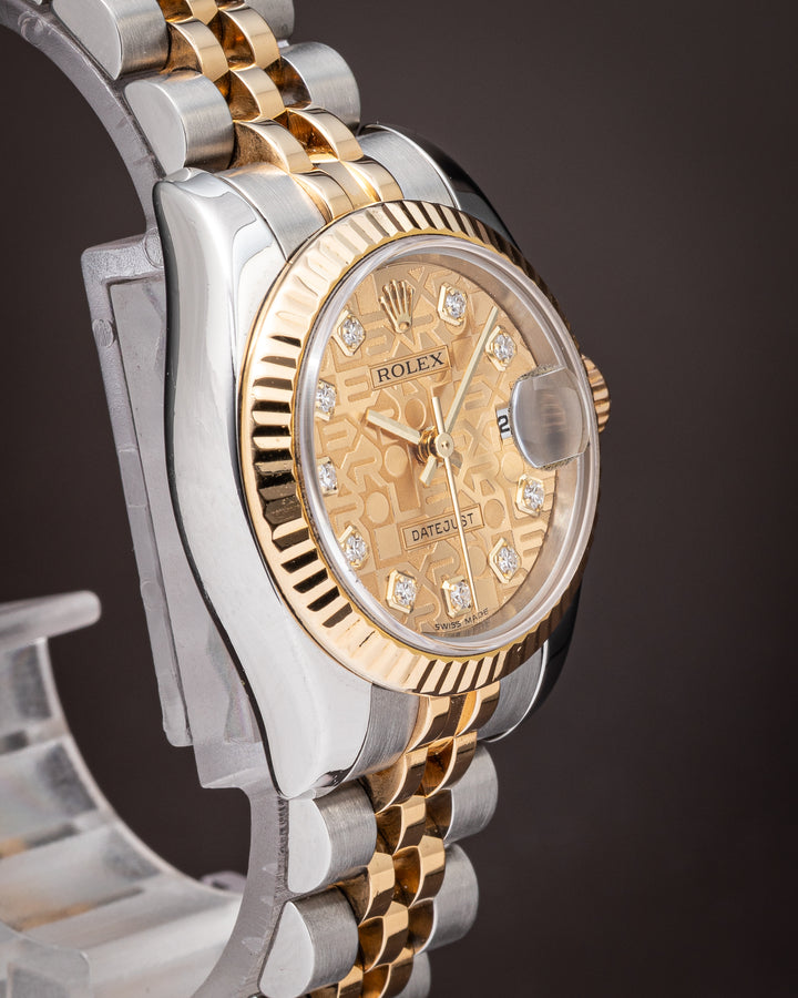 Rolex Stainless Steel and 18k Yellow Gold Women's Datejust (179173)