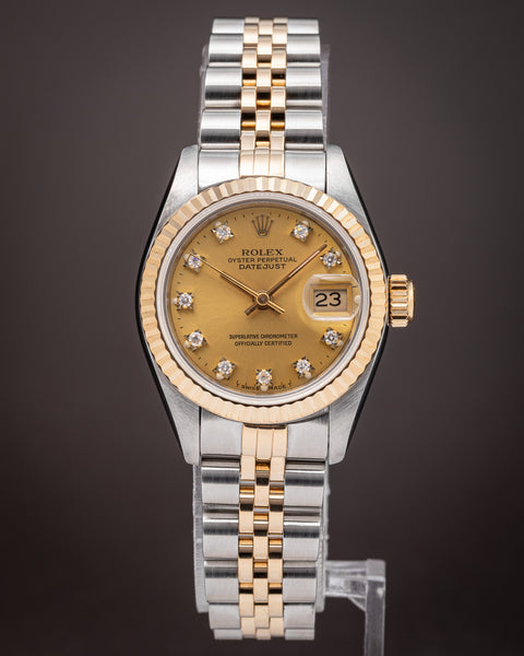 Rolex Stainless Steel and 18k Yellow Gold Women's Datejust (69173